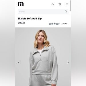 Travis Matthew’s women Skyloft sold half zip- size M
NEVER BEEN WORN